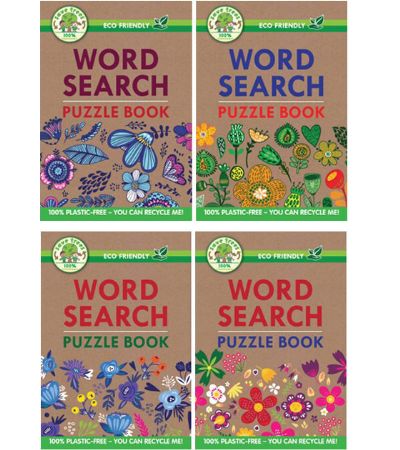 12x Eco Friendly A5 Word Search Puzzle Book