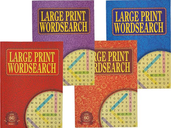 A4 Large Print Wordsearch Puzzle Book, Assorted Picked At Random