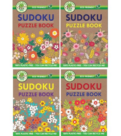 12x Eco Friendly A5 Sudoku Puzzle Book