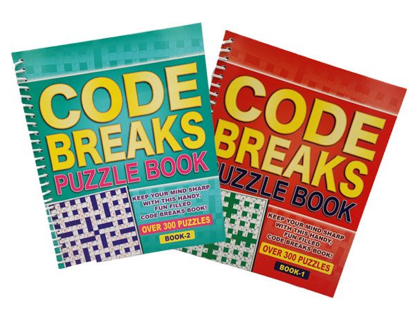 Large Spiral Code Breaks Puzzle Book...Over 300 Puzzles